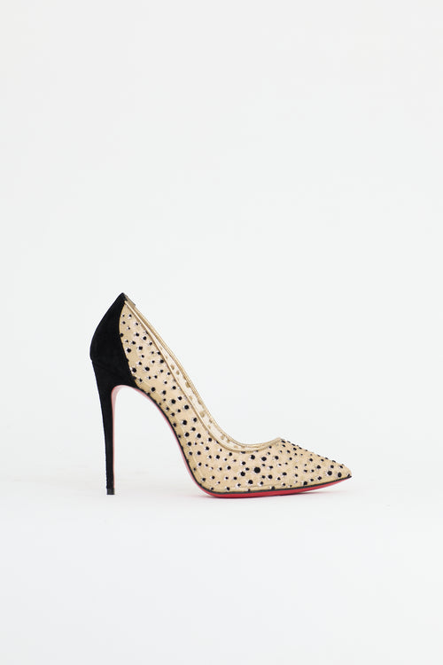 Christian Louboutin Mesh Follies Lace Heel