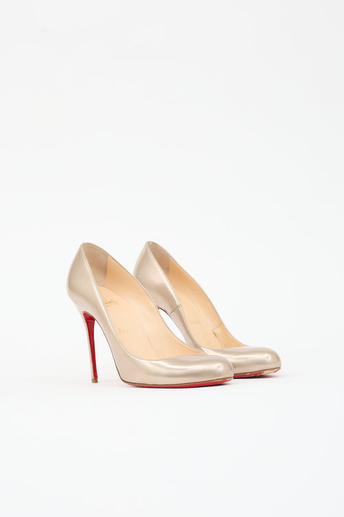 Christian Louboutin Metallic Leather Pump