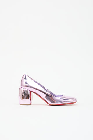 Christian Louboutin Metallic Leather Minny Pump