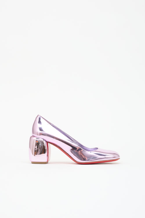 Christian Louboutin Metallic Leather Minny Pump