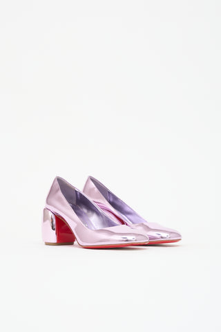 Christian Louboutin Metallic Leather Minny Pump