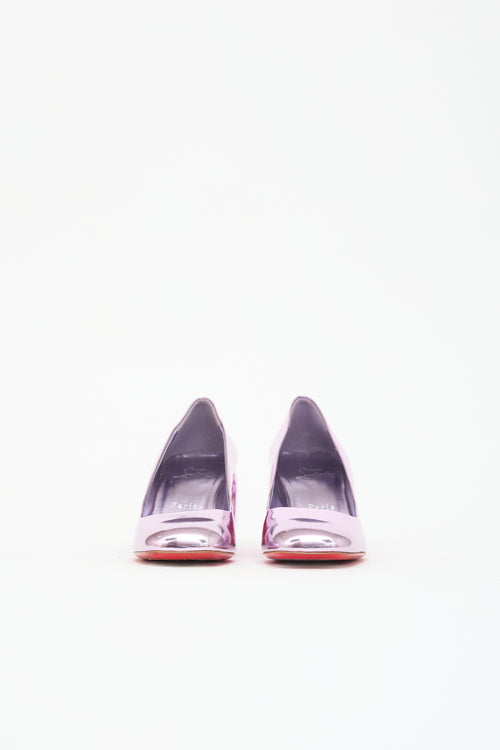 Christian Louboutin Metallic Leather Minny Pump