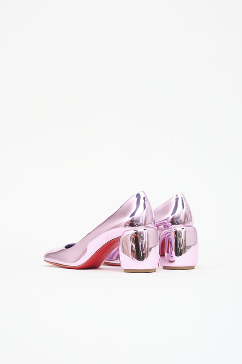 Christian Louboutin Metallic Leather Minny Pump