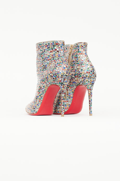 Christian Louboutin Multicolour Crystal Ankle Boot
