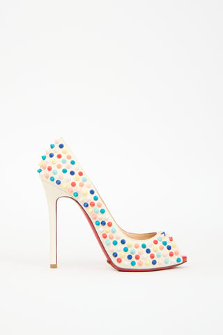 Christian Louboutin Multicolour Leather Flo Spike Pump