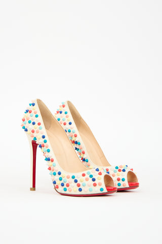 Christian Louboutin Multicolour Leather Flo Spike Pump