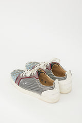 Christian Louboutin Multicolour Patent Leather & Textile Printed Junior Sneaker