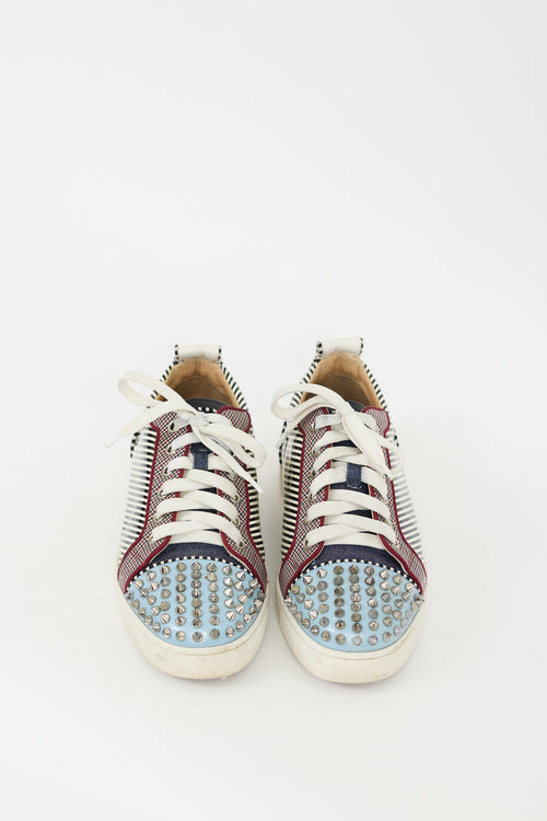 Christian Louboutin Multicolour Patent Leather & Textile Printed Junior Sneaker