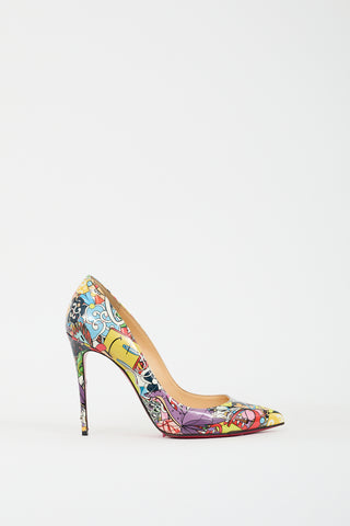 Christian Louboutin Multicolour Patent Printed Pigalle 100 Pump