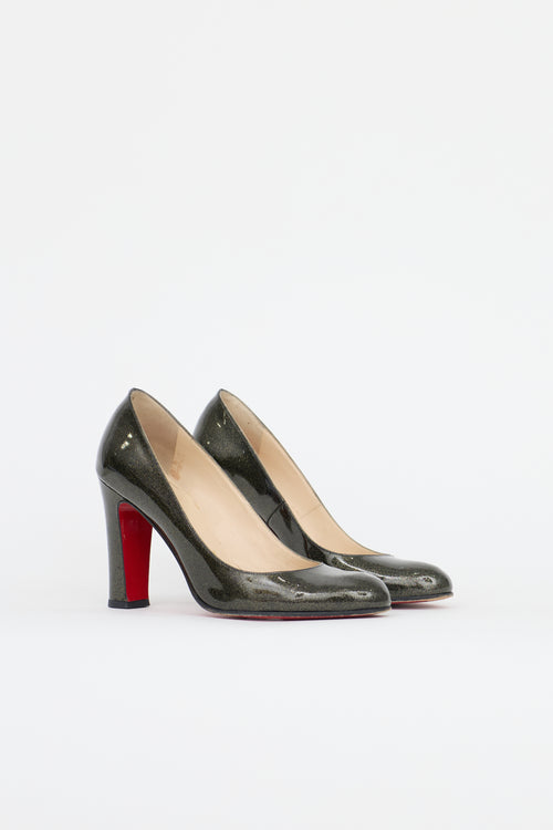 Christian Louboutin Patent Glitter Simple Pump