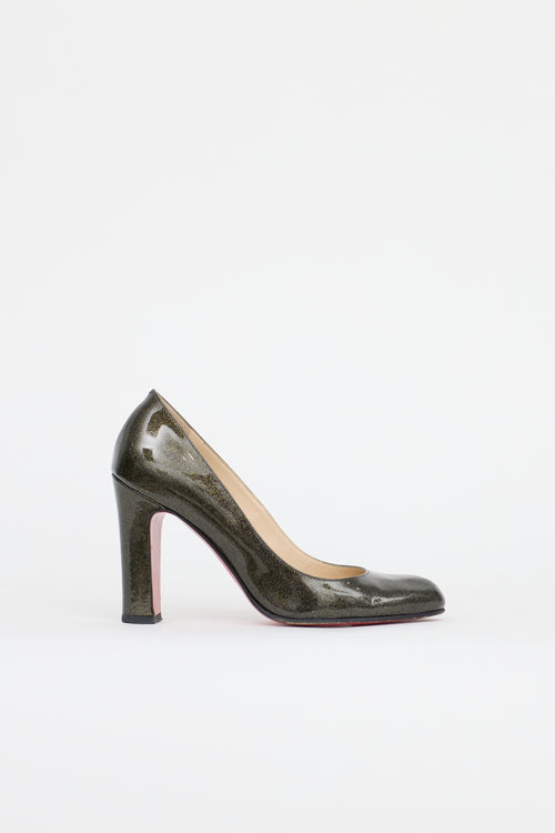 Christian Louboutin Patent Glitter Simple Pump
