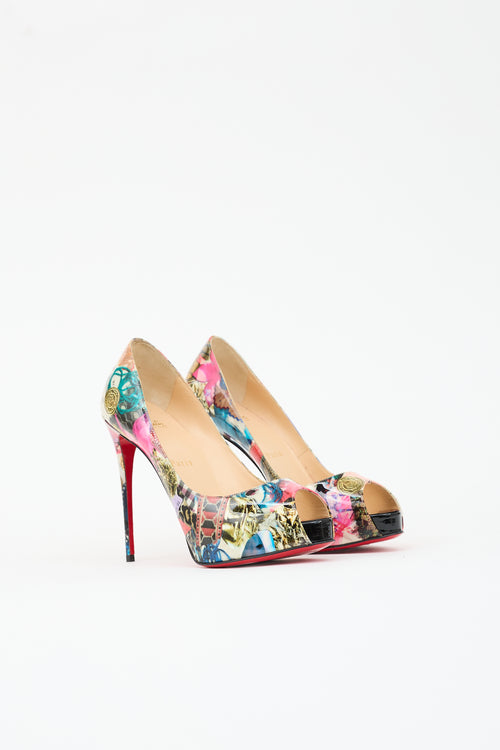 Christian Louboutin Patent Lady Peep Pump