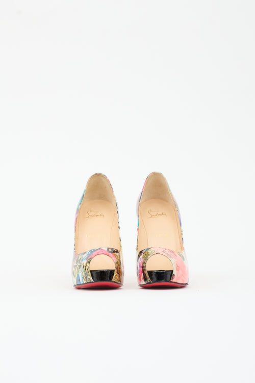 Christian Louboutin Patent Lady Peep Pump