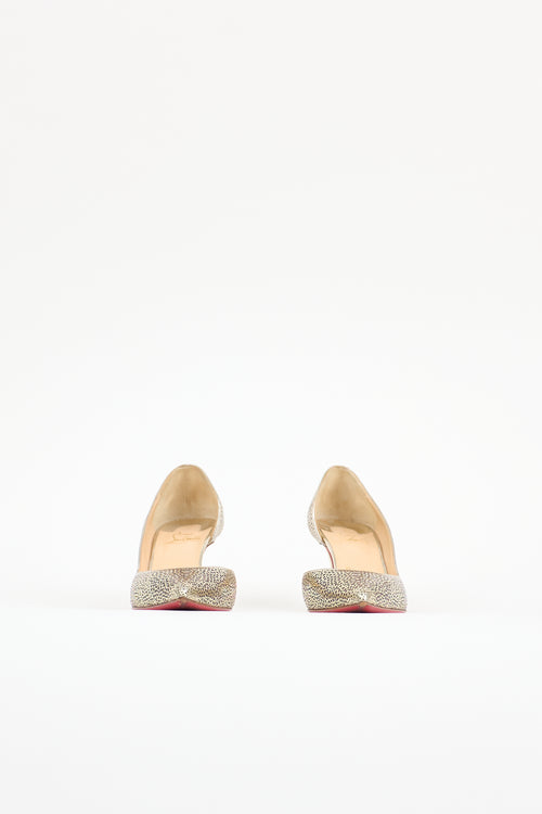 Christian Louboutin Patent Laser Cut Galupump Pump