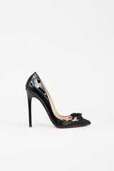 Christian Louboutin Patent Pigalle Bow Pump