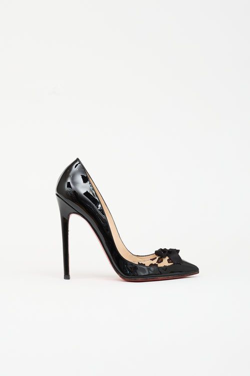 Christian Louboutin Patent Pigalle Bow Pump