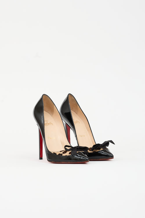 Christian Louboutin Patent Pigalle Bow Pump