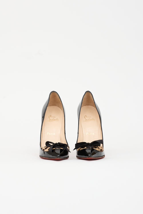 Christian Louboutin Patent Pigalle Bow Pump