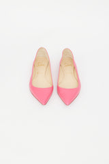 Christian Louboutin Pink Leather Ballalla Ballet Flat