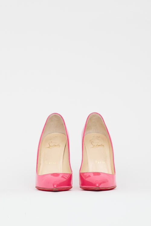 Christian Louboutin Pink Pigalle Follies 100 Patent Leather Heel