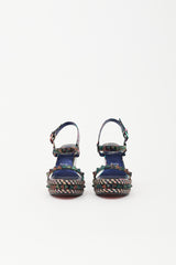 Christian Louboutin Printed Pyraclou Wedge Sandal