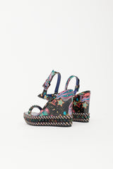 Christian Louboutin Printed Pyraclou Wedge Sandal