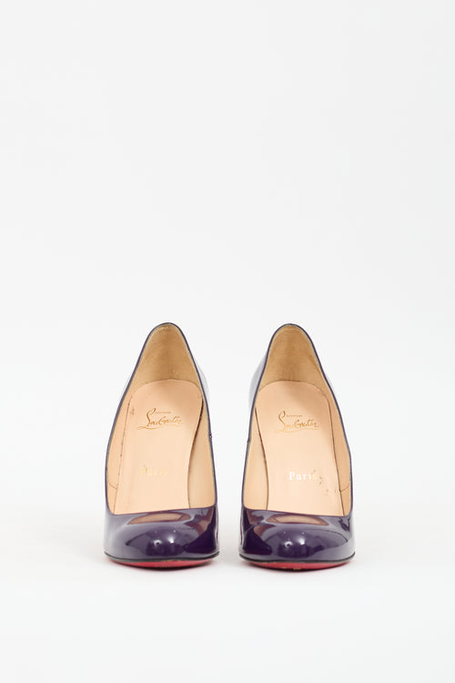 Christian Louboutin Purple Patent Leather Simple Pump