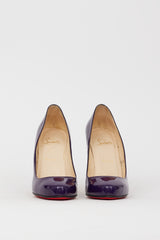 Christian Louboutin Purple Patent Leather Fifi 115 Pump