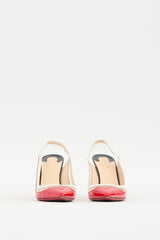 Christian Louboutin Red & Multicolour Patent Paulina Slingback Pump