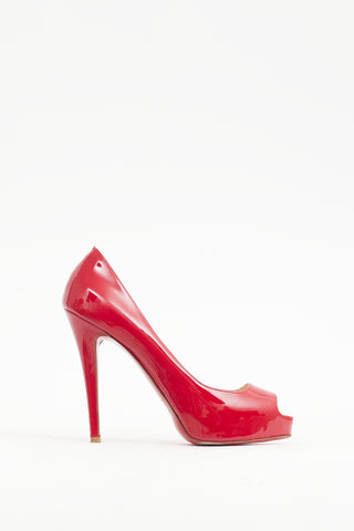 Christian Louboutin Red Patent Leather Very Prive Heel