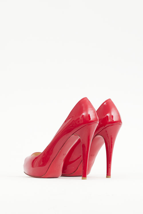 Christian Louboutin Red Patent Leather Very Prive Heel