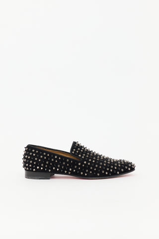 Christian Louboutin Suede Dandelion Spikes Loafer