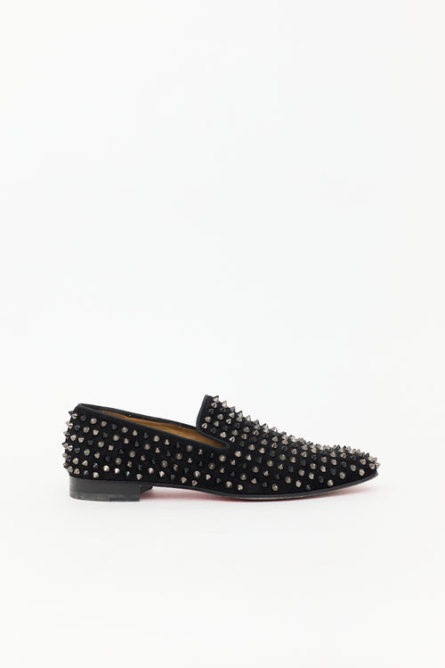 Christian Louboutin Suede Dandelion Spikes Loafer