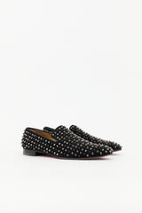 Christian Louboutin Suede Dandelion Spikes Loafer