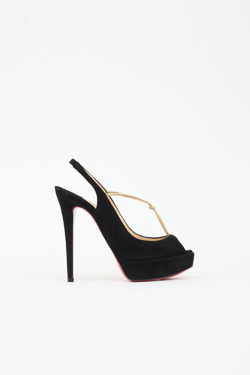 Christian Louboutin Suede Alta Spritney Heel