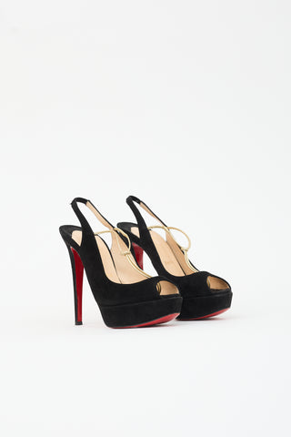 Christian Louboutin Suede Alta Spritney Heel