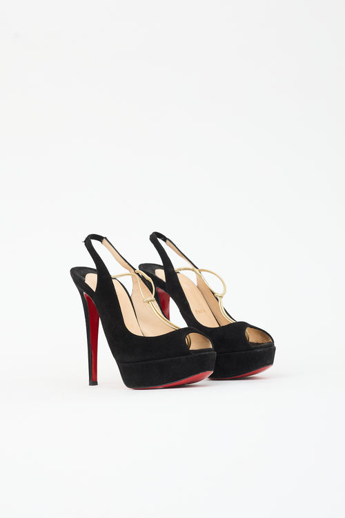 Christian Louboutin Suede Alta Spritney Heel