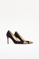 Christian Louboutin Suede Geo Spike Pump