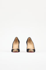 Christian Louboutin Suede Geo Spike Pump