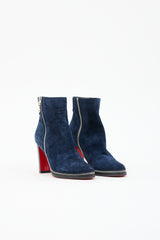 Christian Louboutin Suede Telezip Ankle Boot