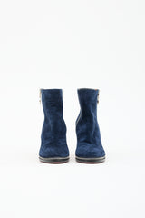 Christian Louboutin Suede Telezip Ankle Boot