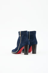 Christian Louboutin Suede Telezip Ankle Boot