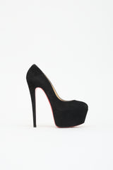 Christian Louboutin Suede Victoria Platform Pump