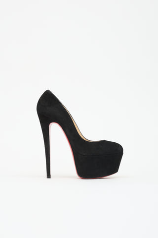 Christian Louboutin Suede Victoria Platform Pump
