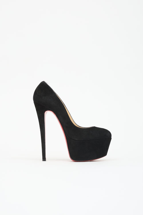 Christian Louboutin Suede Victoria Platform Pump
