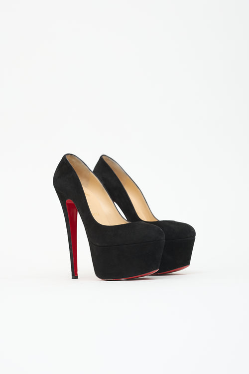 Christian Louboutin Suede Victoria Platform Pump