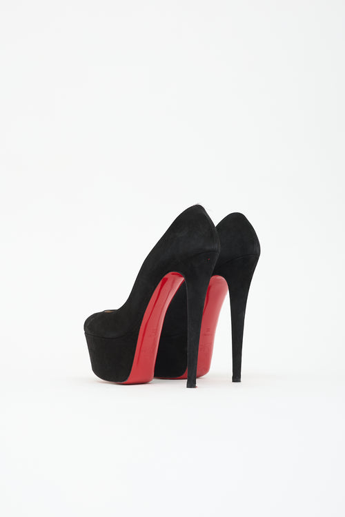 Christian Louboutin Suede Victoria Platform Pump