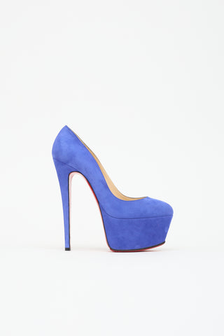 Christian Louboutin Suede Victoria Platform Pump