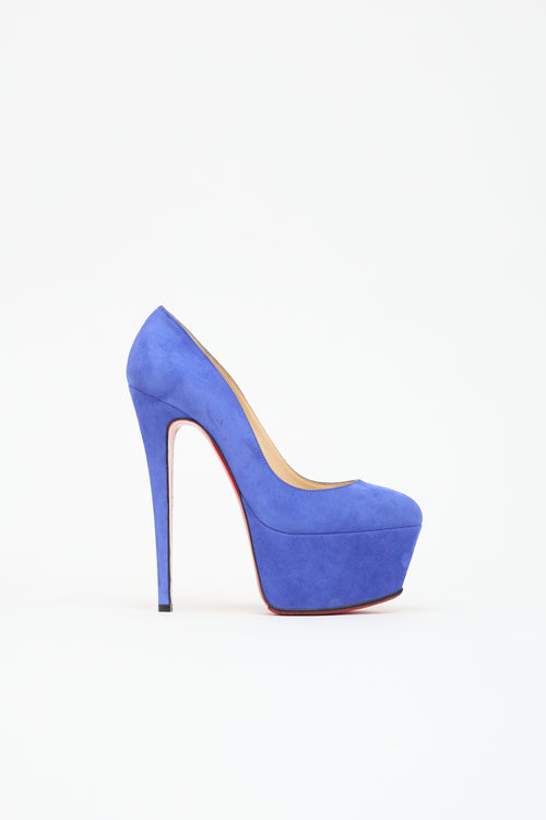 Christian Louboutin Suede Victoria Platform Pump