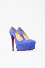 Christian Louboutin Suede Victoria Platform Pump
